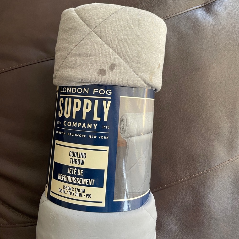 Cooling Throw Blanket by London Fog in Blue